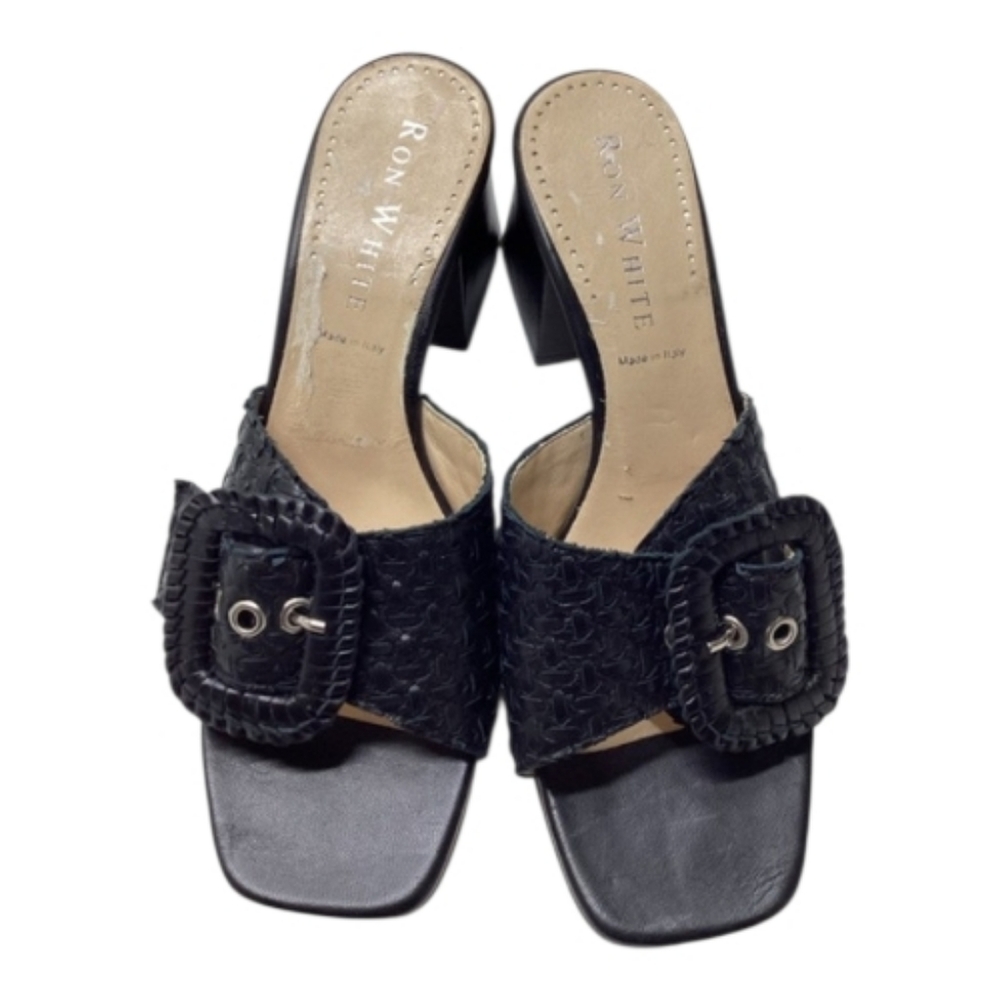 Ron‎ White Wylash Slide Black Sandal Size EU 38.5